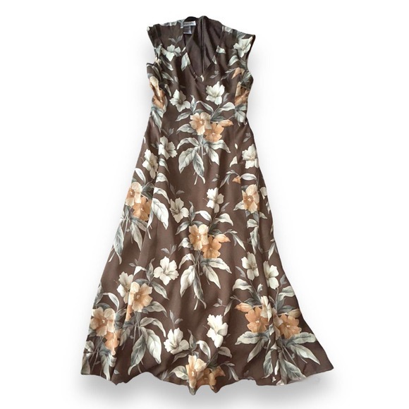 Women’s Brown Floral Jones‎ New York Dress | Size 4 - Picture 1 of 10